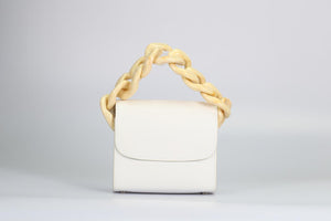 MARQUES ALMEDIA CHAIN DETAILED LEATHER TOTE BAG