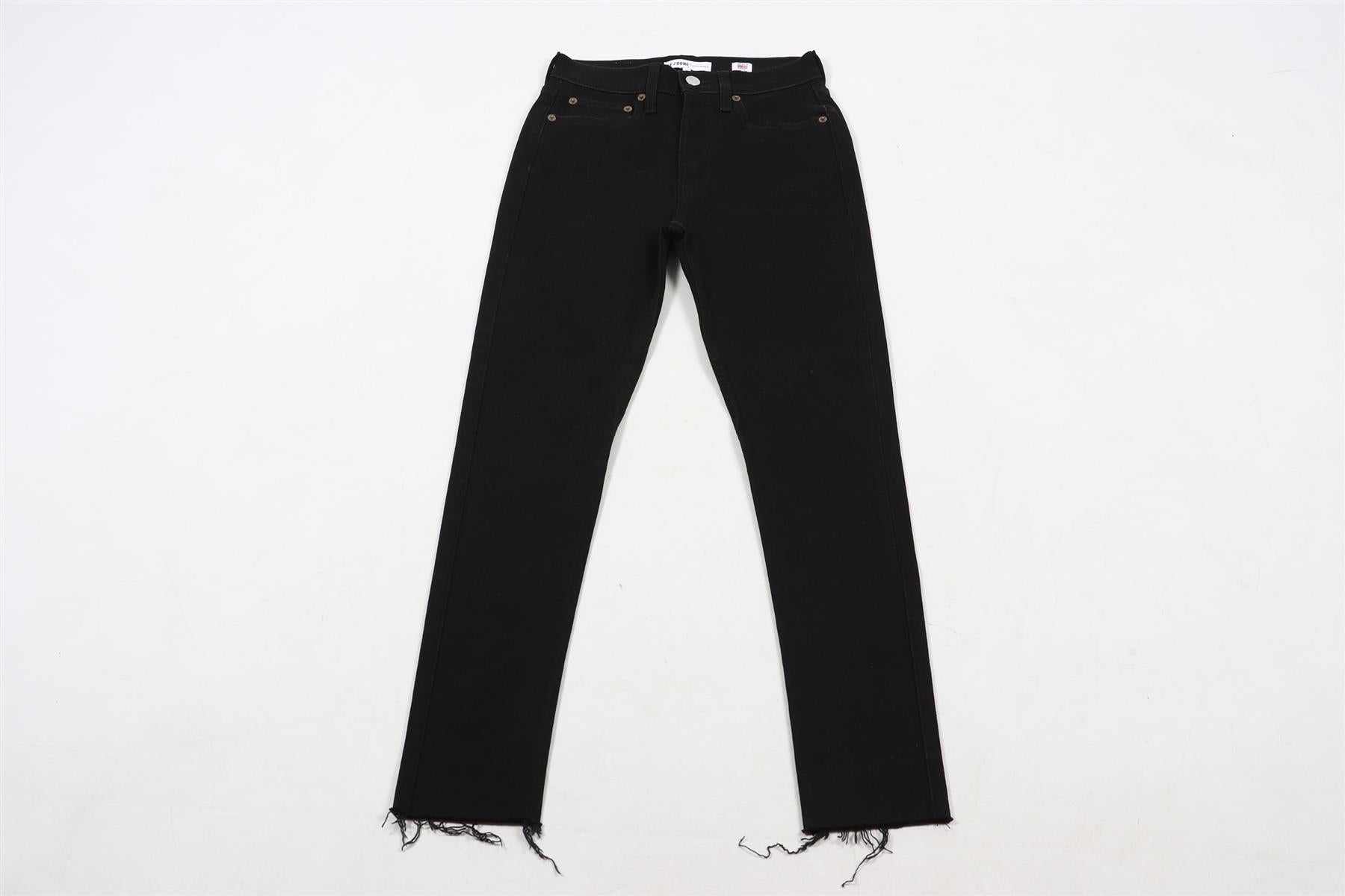 RE/DONE BLACK HIGH RISE SKINNY JEANS W25 UK 6-8