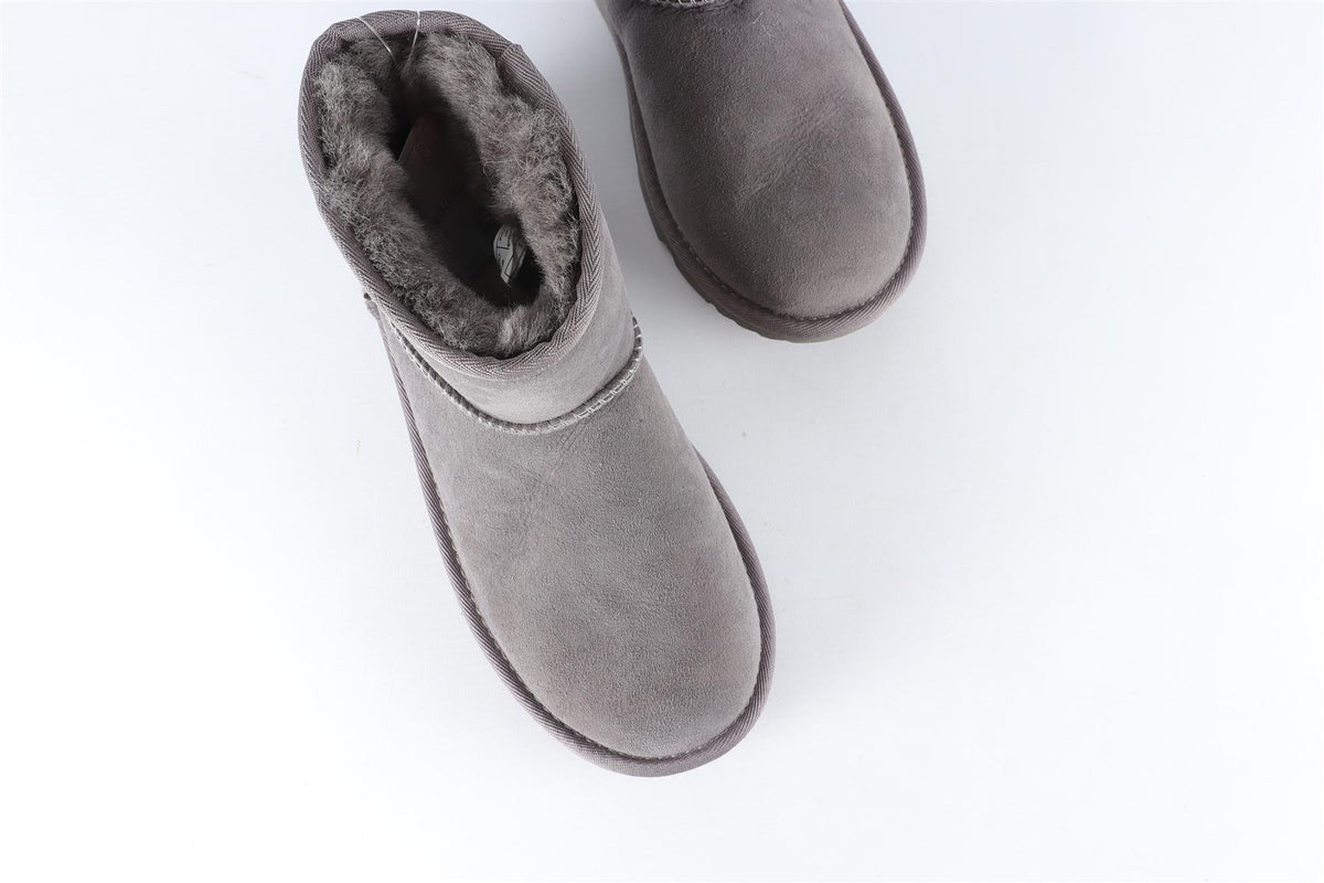 UGG AUSTRALIA GREY KIDS GIRLS SUEDE BOOTS EU 35 UK 2 US 3