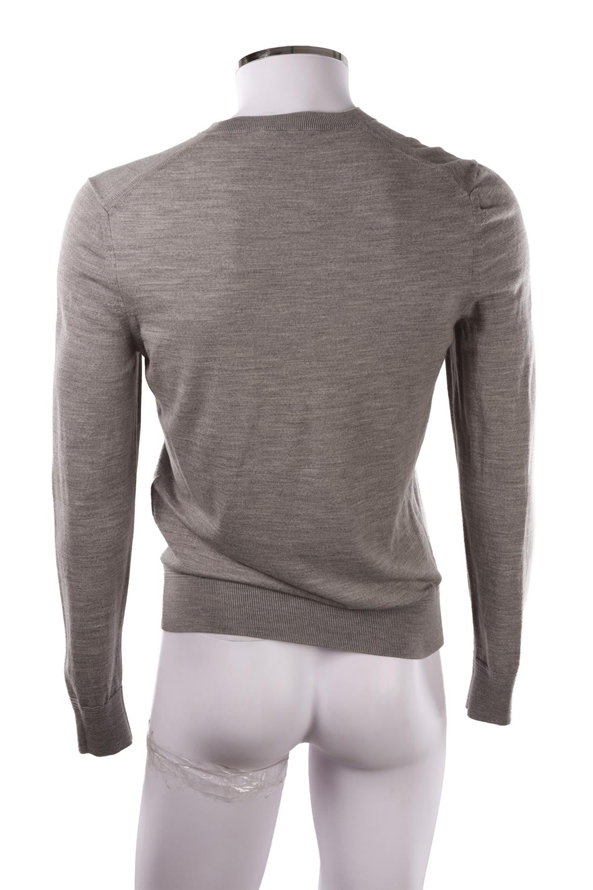 GREY MEN'S WOOL SWEATER