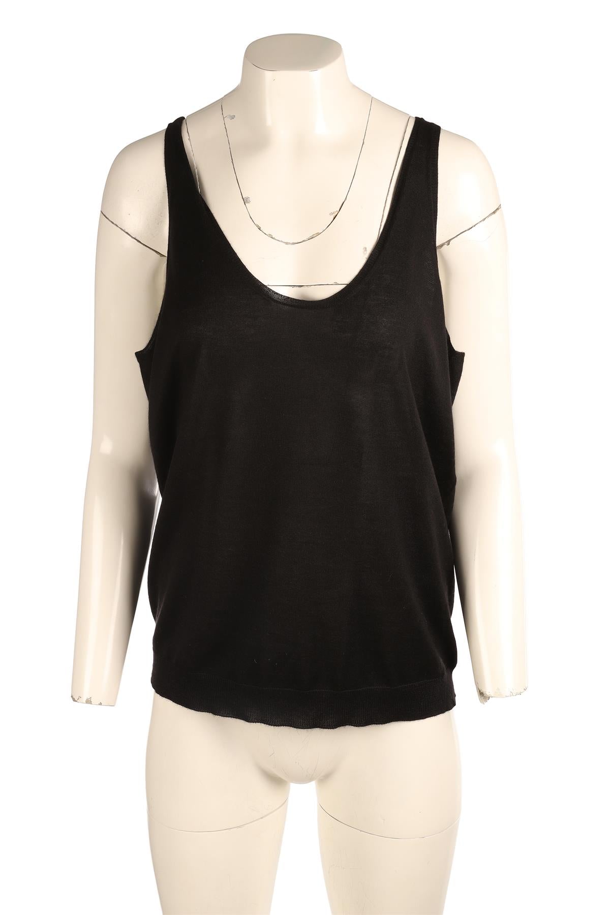 BOTTEGA VENETA BLACK CASHMERE TOP IT 42 UK 10