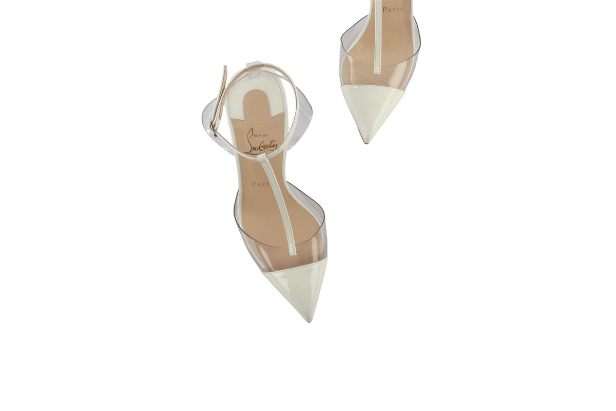 CREAM PATENT LEATHER PUMPS