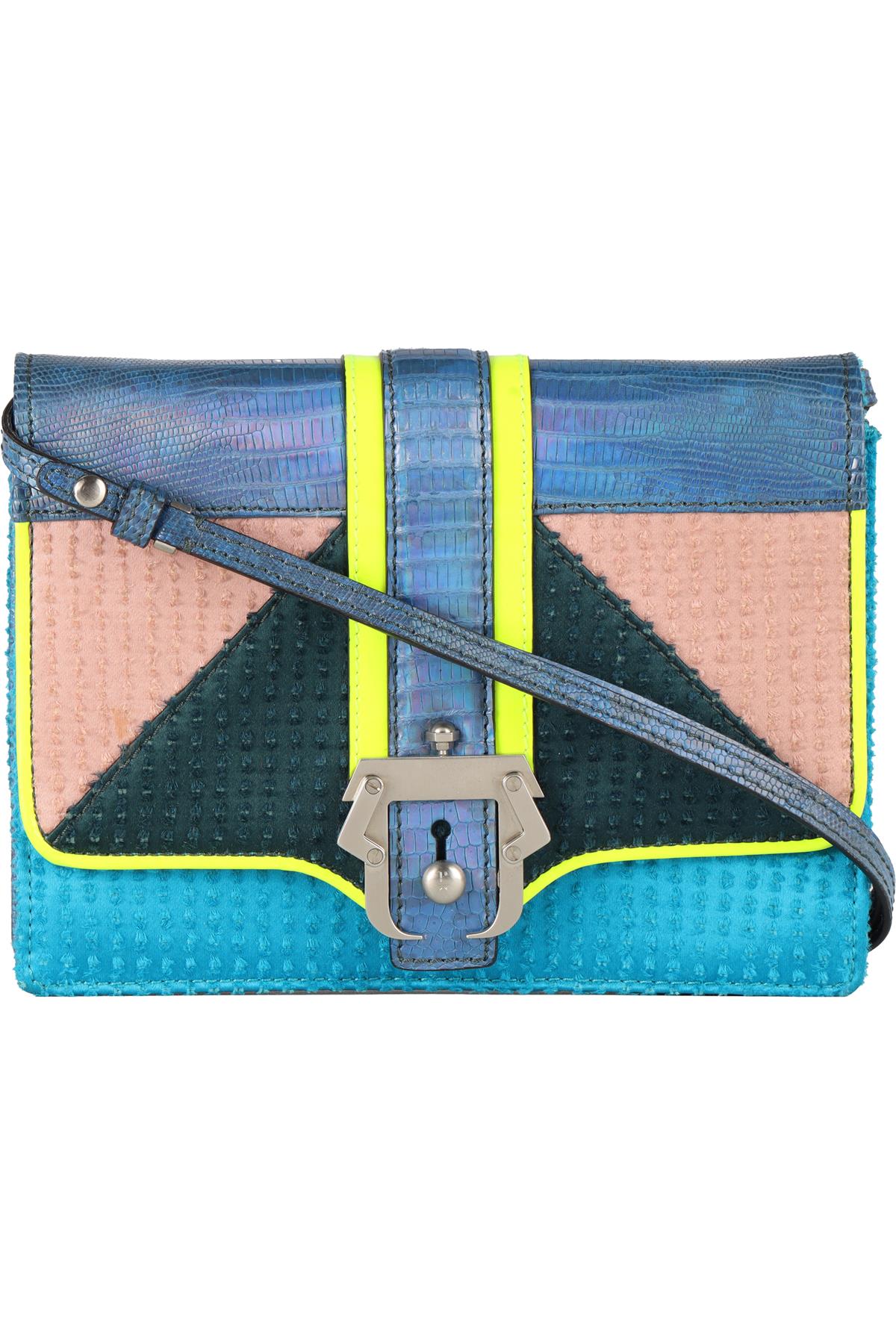 PAULA CADEMATORI BLUE LEATHER BAG