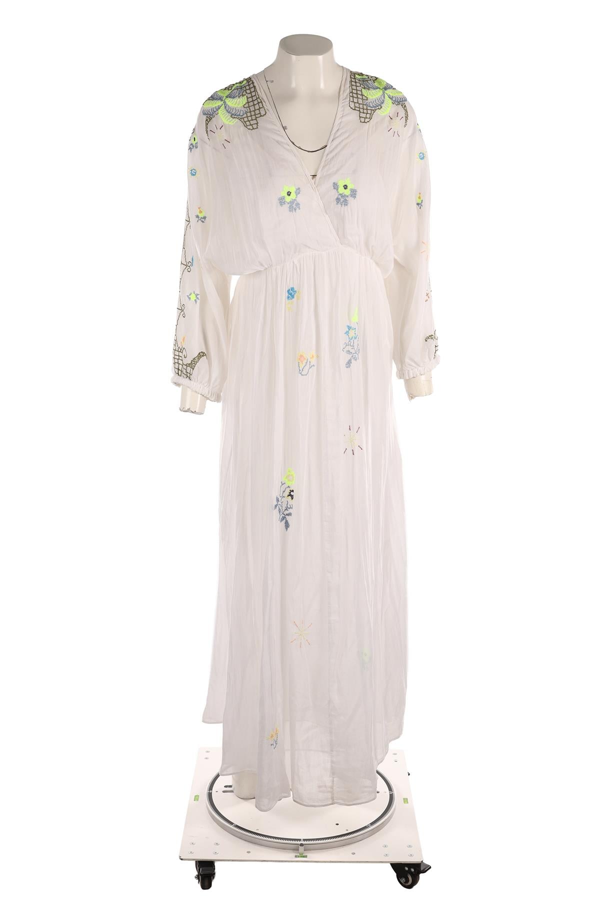 FORTE FORTE WHITE COTTON MAXI DRESS UK 6