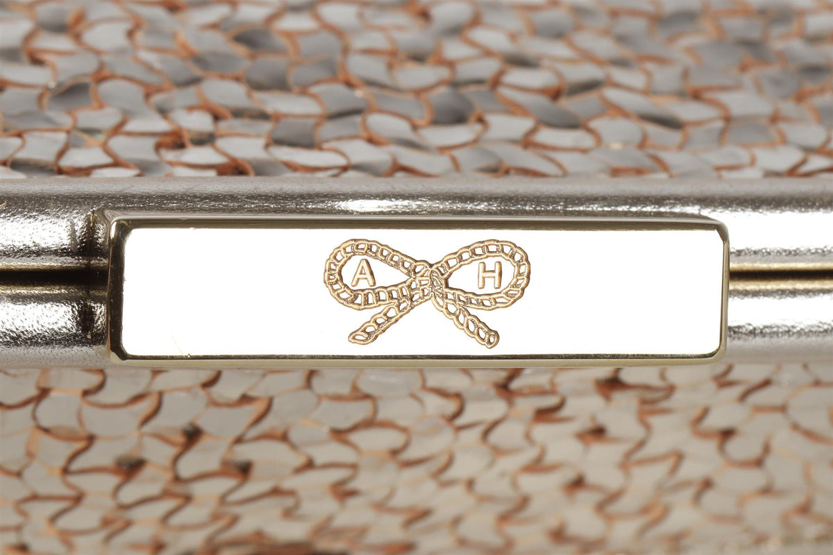 ANYA HINDMARCH GOLD LEATHER CLUTCH