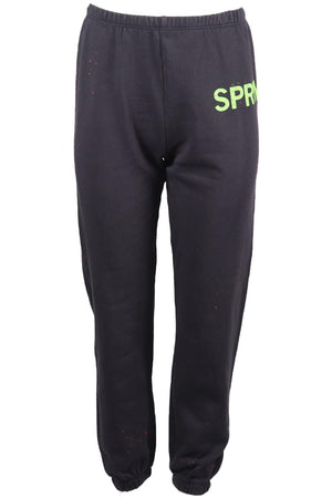 SPRWMN PRINTED COTTON JERSEY TRACK PANTS SMALL