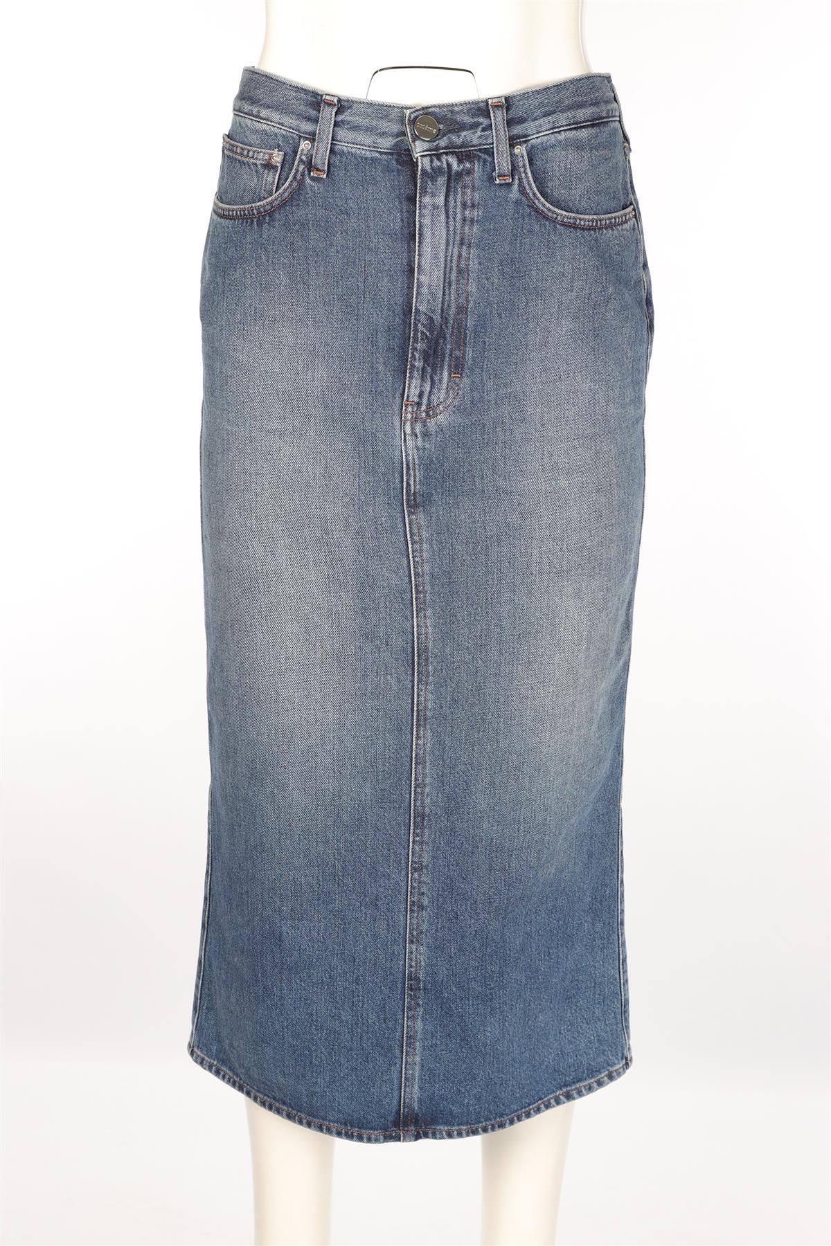 TOTEME BLUE DENIM MAXI SKIRT MEDIUM