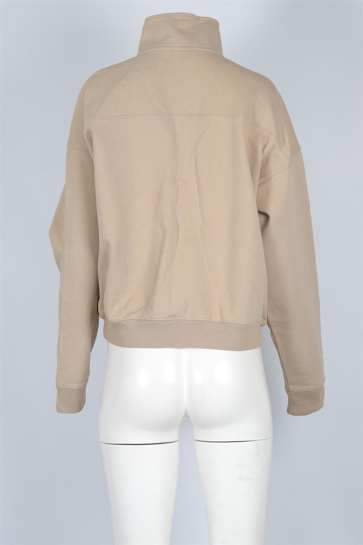 SPORTY & RICH BEIGE COTTON SWEATSHIRT MEDIUM