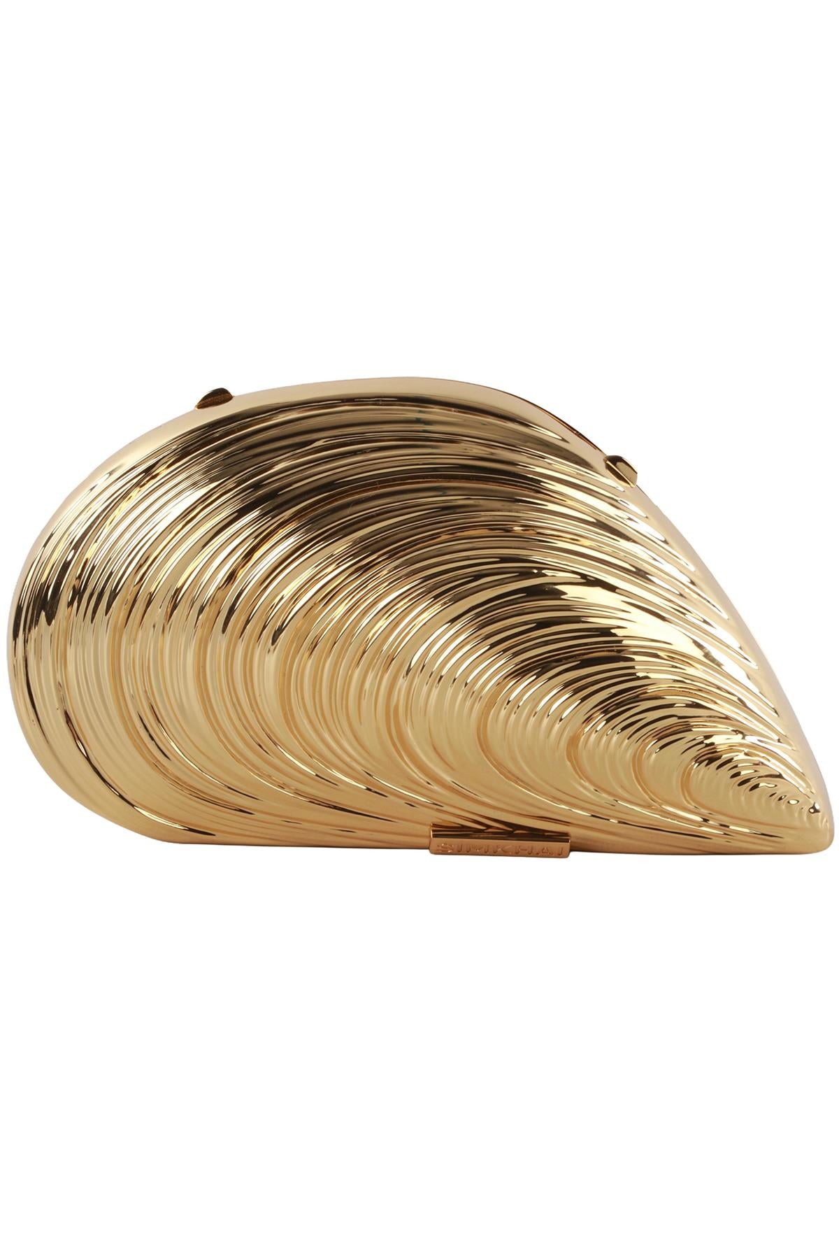 GOLD BRIDGET METAL CLUTCH
