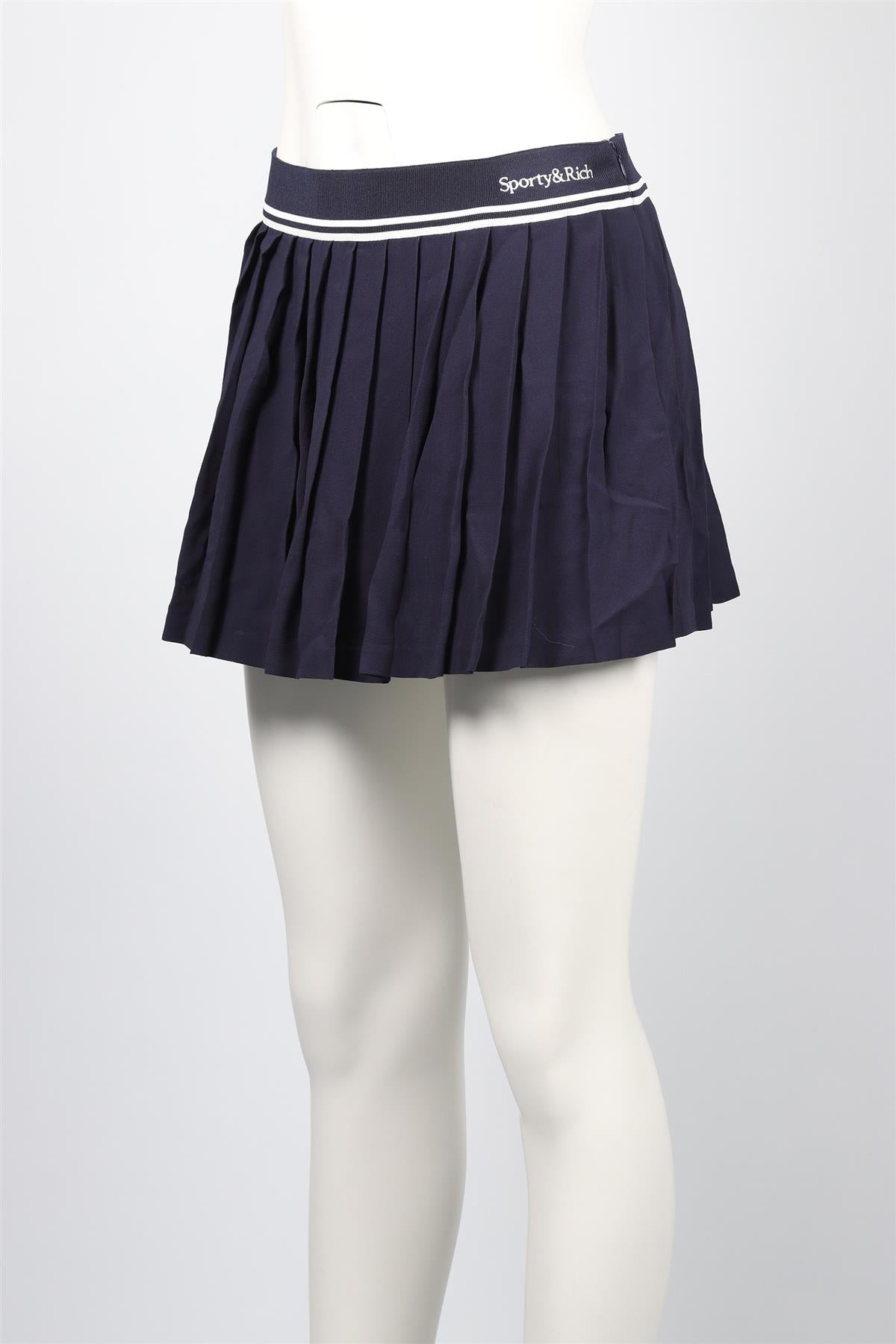 SPORTY & RICH BLUE CHIFFON MINI SKIRT LARGE