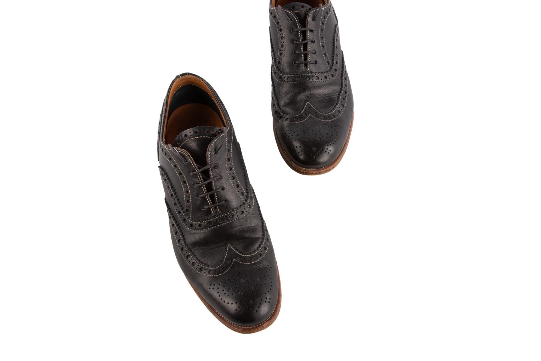 CHURCH'S NAVY LEATHER BROGUES EU 38.5 UK 5.5 US 8.5
