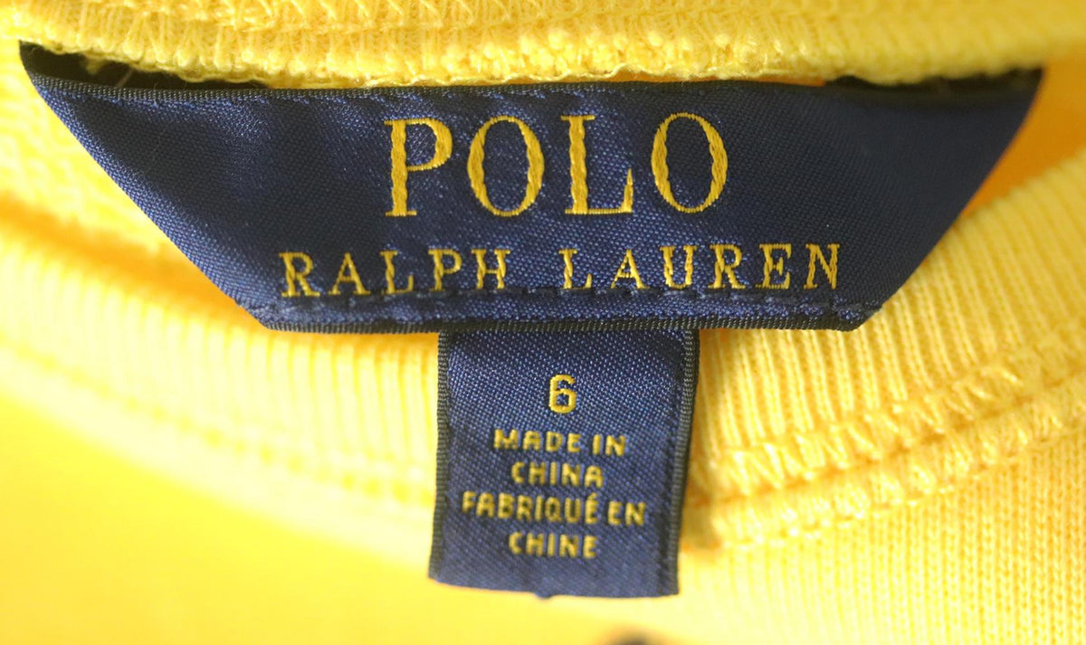 POLO RALPH LAUREN KIDS GIRLS COTTON SWEATSHIRT 6 YEARS
