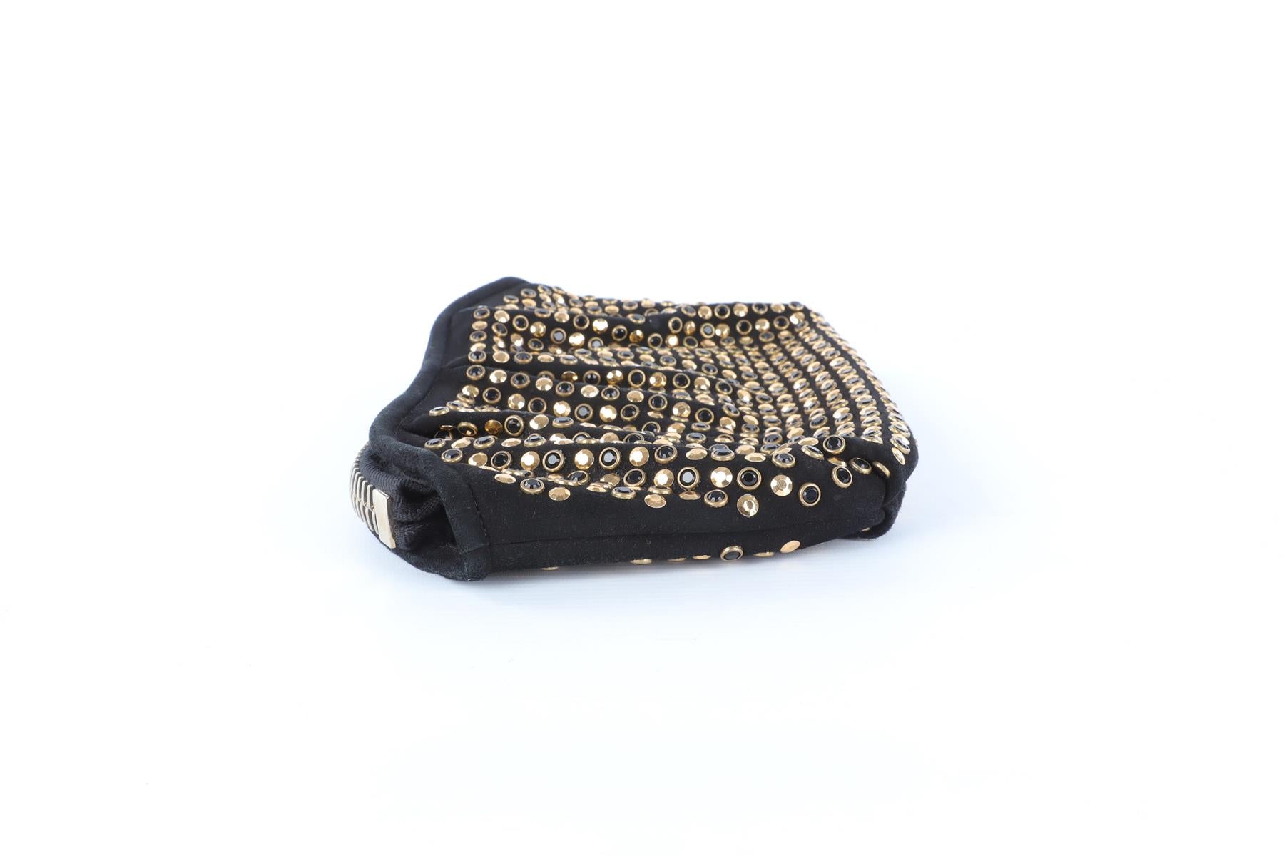 PHILIPP PLEIN BLACK SUEDE CLUTCH