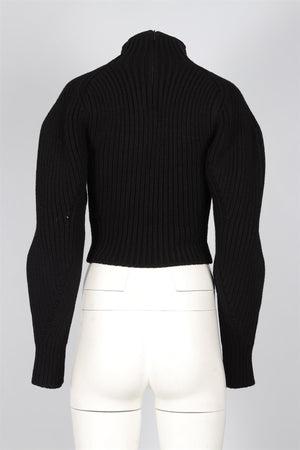 ALAÏA BLACK WOOL SWEATER FR 36 UK 8