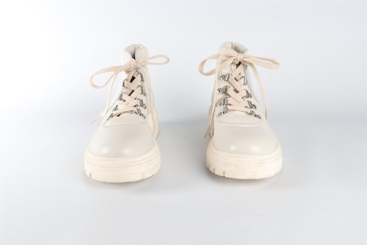 CHRISTIAN DIOR ECRU KIDS GIRLS LEATHER BOOTS EU 35 UK 2.5 US 3.5