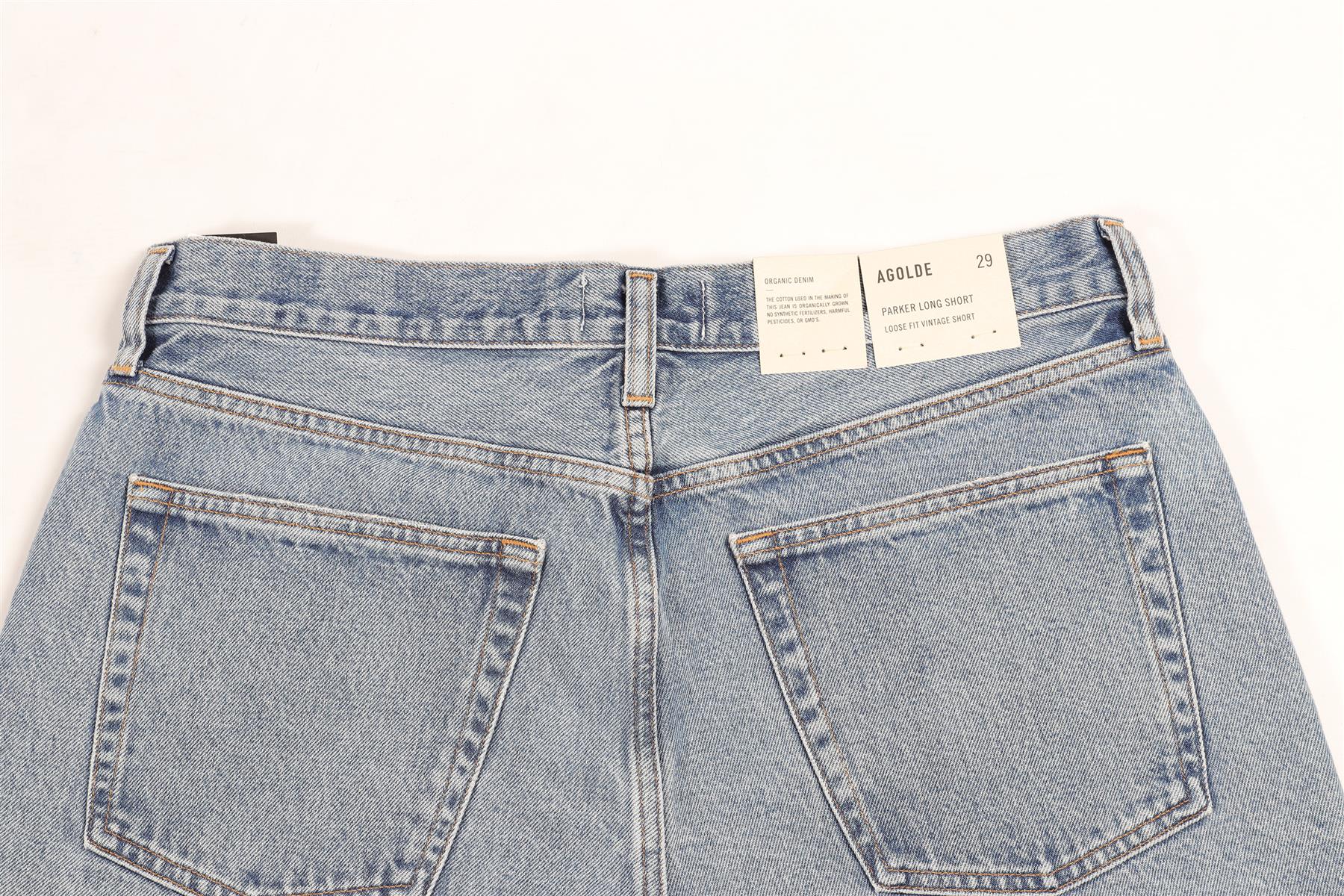 FRAME BLUE HIGH RISE DENIM SHORTS W29 UK 10-12