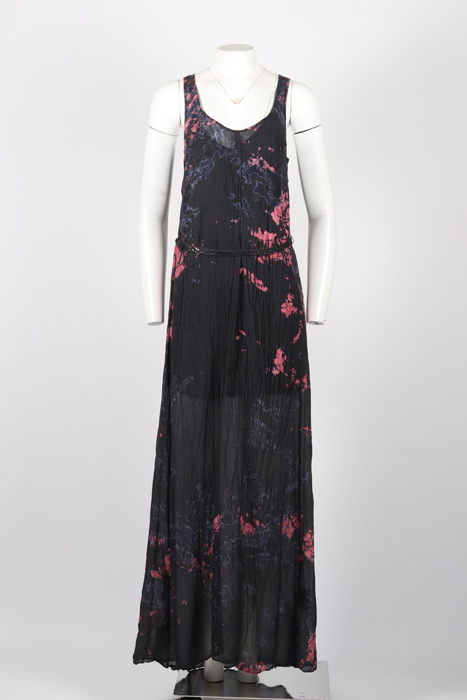 RAQUEL ALLEGRA TIE DYED SILK MAXI DRESS UK 8