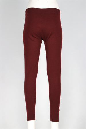 HARROD OF LONDON RED CASHMERE TRACK PANTS SMALL