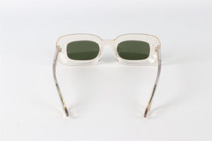 OLIVER PEOPLES + KHAITE NEUTRALS RECTANGLE FRAME ACETATE SUNGLASSES
