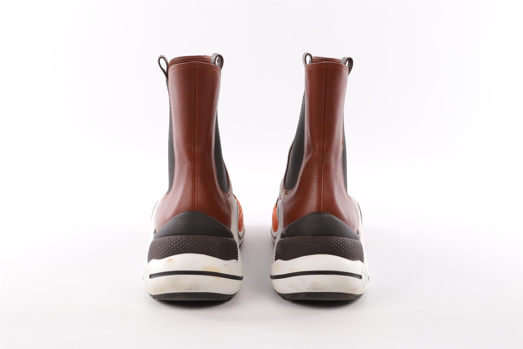 LOUIS VUITTON BROWN ARCHLIGHT LEATHER ANKLE BOOTS EU 41 UK 7 US 11