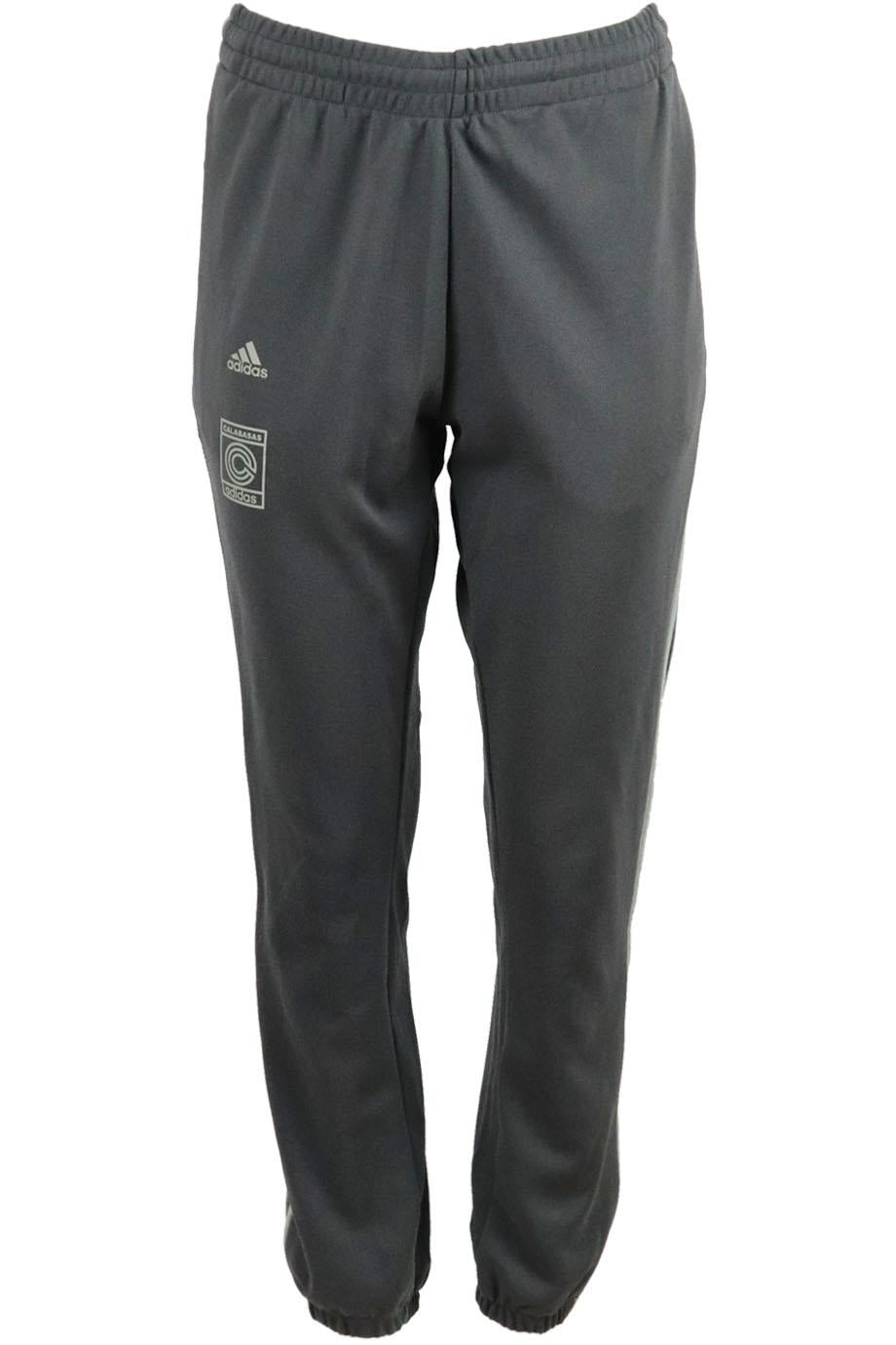 ADIDAS ORIGINALS + YEEZY CALABASAS STRIPED SATIN JERSEY TRACK PANTS SMALL