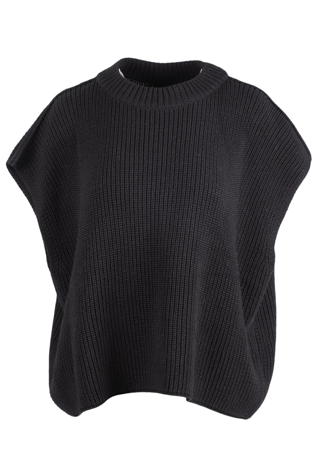 FRANK & EILEEN BLACK COTTON VEST SMALL