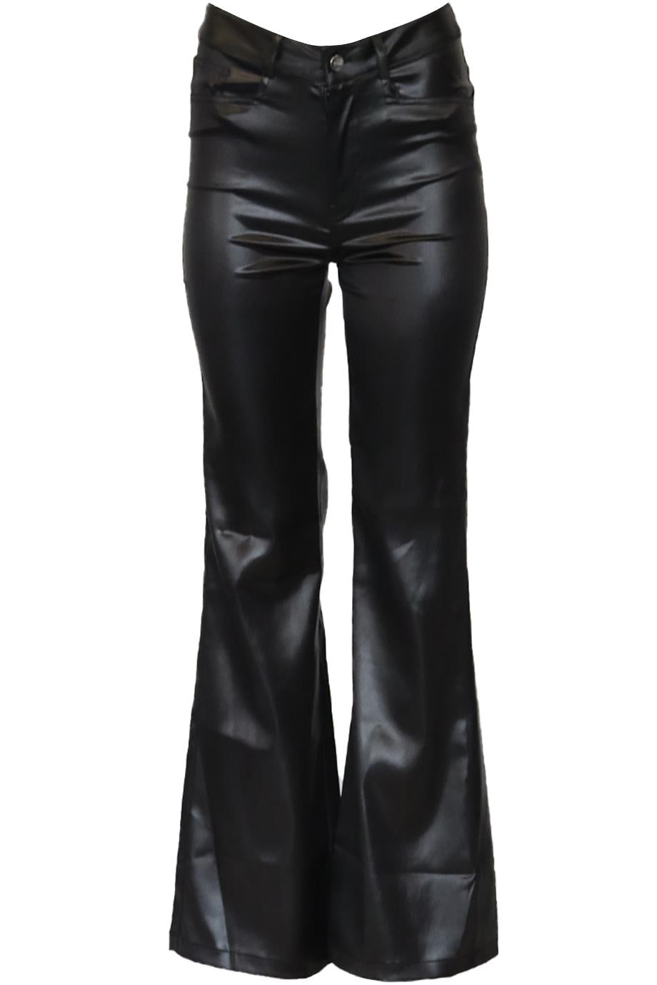 GAUGE81 STRETCH SATIN FLARED PANTS XSMALL