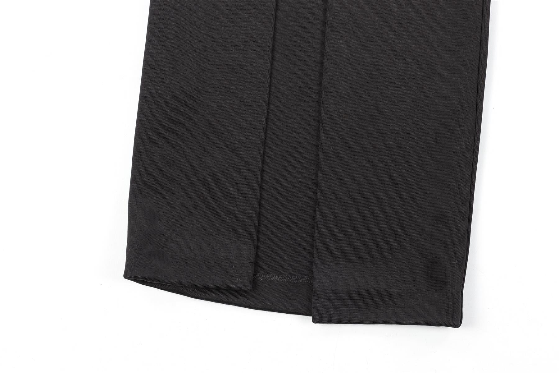BALMAIN BLACK JERSEY WIDE LEG PANTS FR 36 UK 8