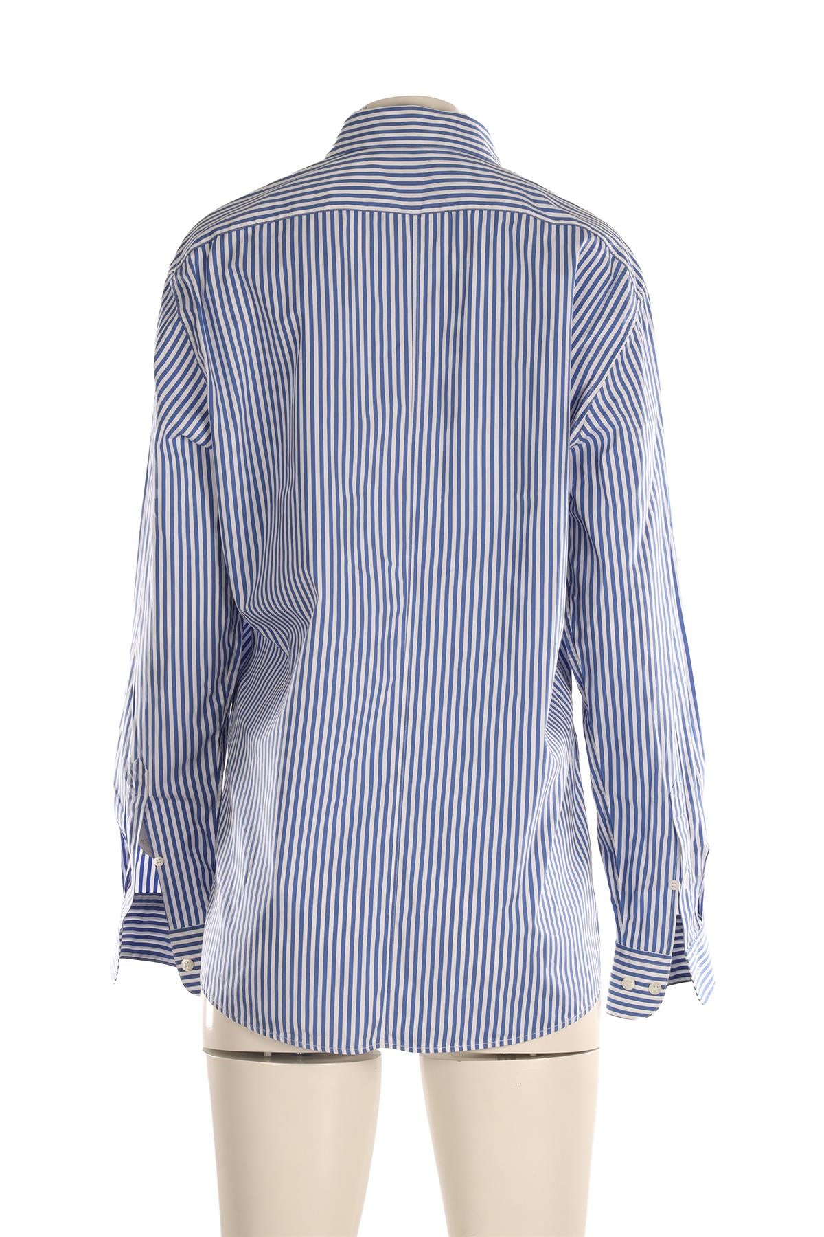 DRIES VAN NOTEN BLUE COTTON SHIRT IT 42 UK 10