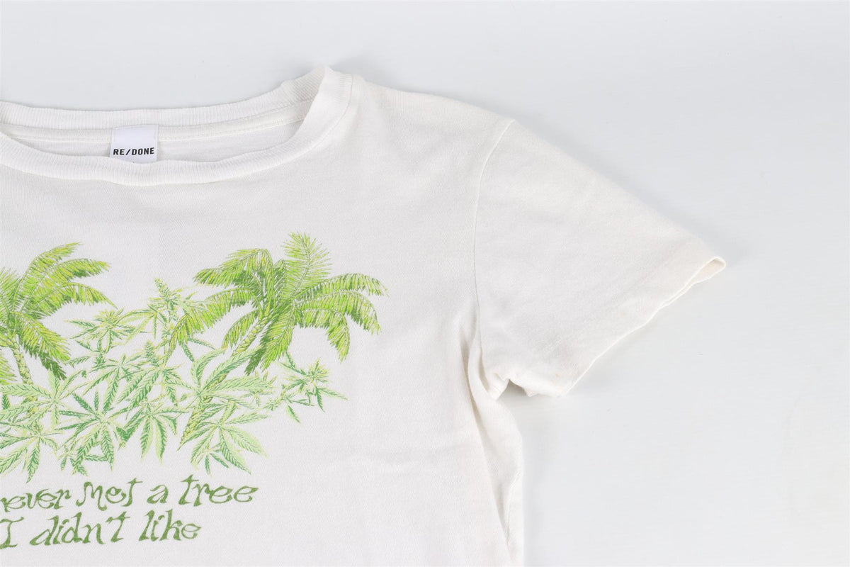 RE/DONE WHITE COTTON T-SHIRT SMALL