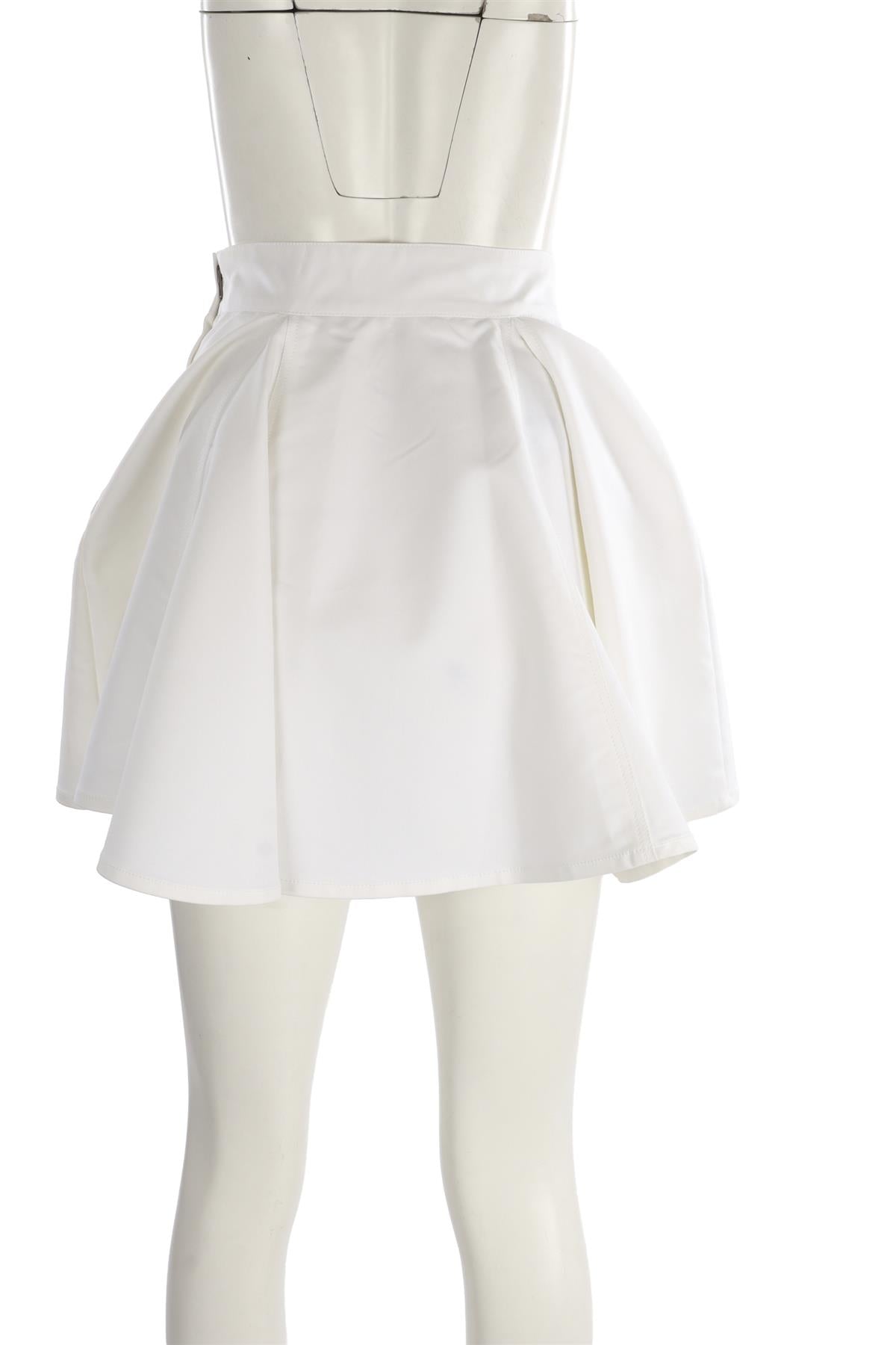 MIU MIU WHITE NYLON MINI SKIRT IT 38 UK 6