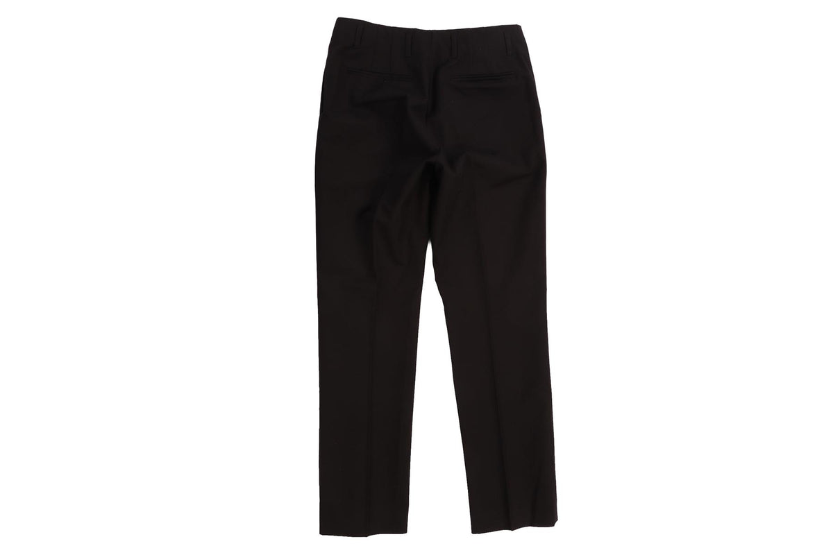 DRIES VAN NOTEN BLACK WOOL STRAIGHT LEG PANTS FR 36 UK 8