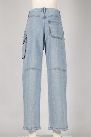 RAG & BONE BLUE HIGH RISE WIDE LEG JEANS W28 UK 10