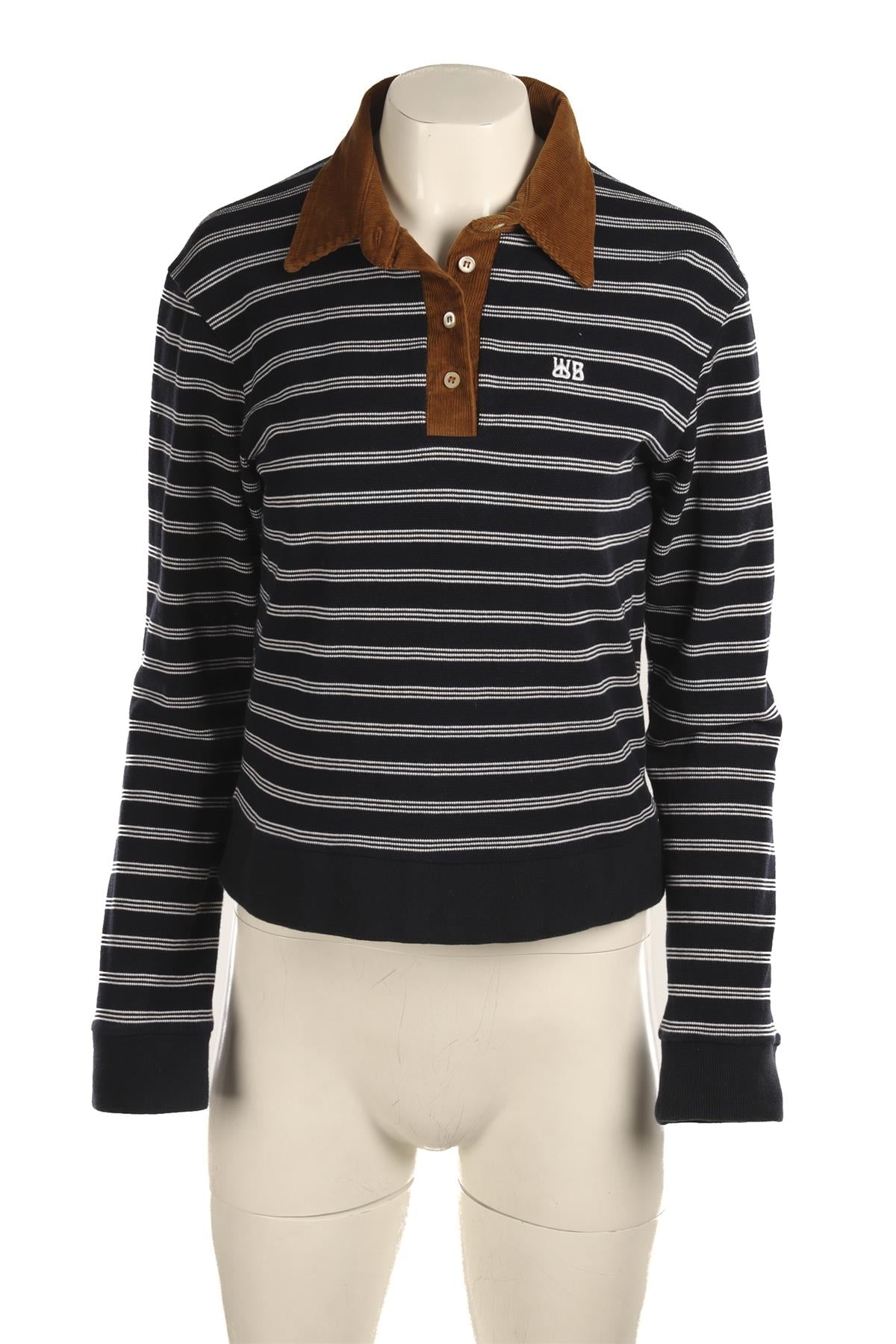 WALES BONNER NAVY COTTON TOP MEDIUM