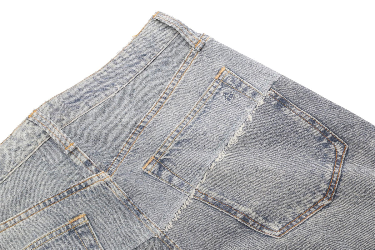 RAG & BONE BLUE COTTON WIDE LEG PANTS W29 UK 10-12