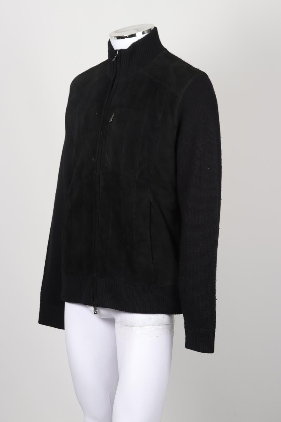 RALPH LAUREN MEN'S SUEDE AND CASHMERE BLEND JACKET LARGE