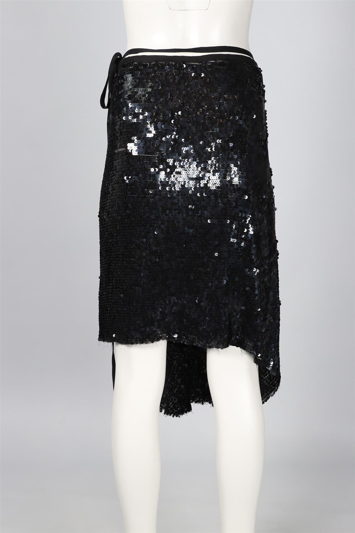 ANN DEMEULEMEESTER BALCK SEQUIN MIDI SKIRT