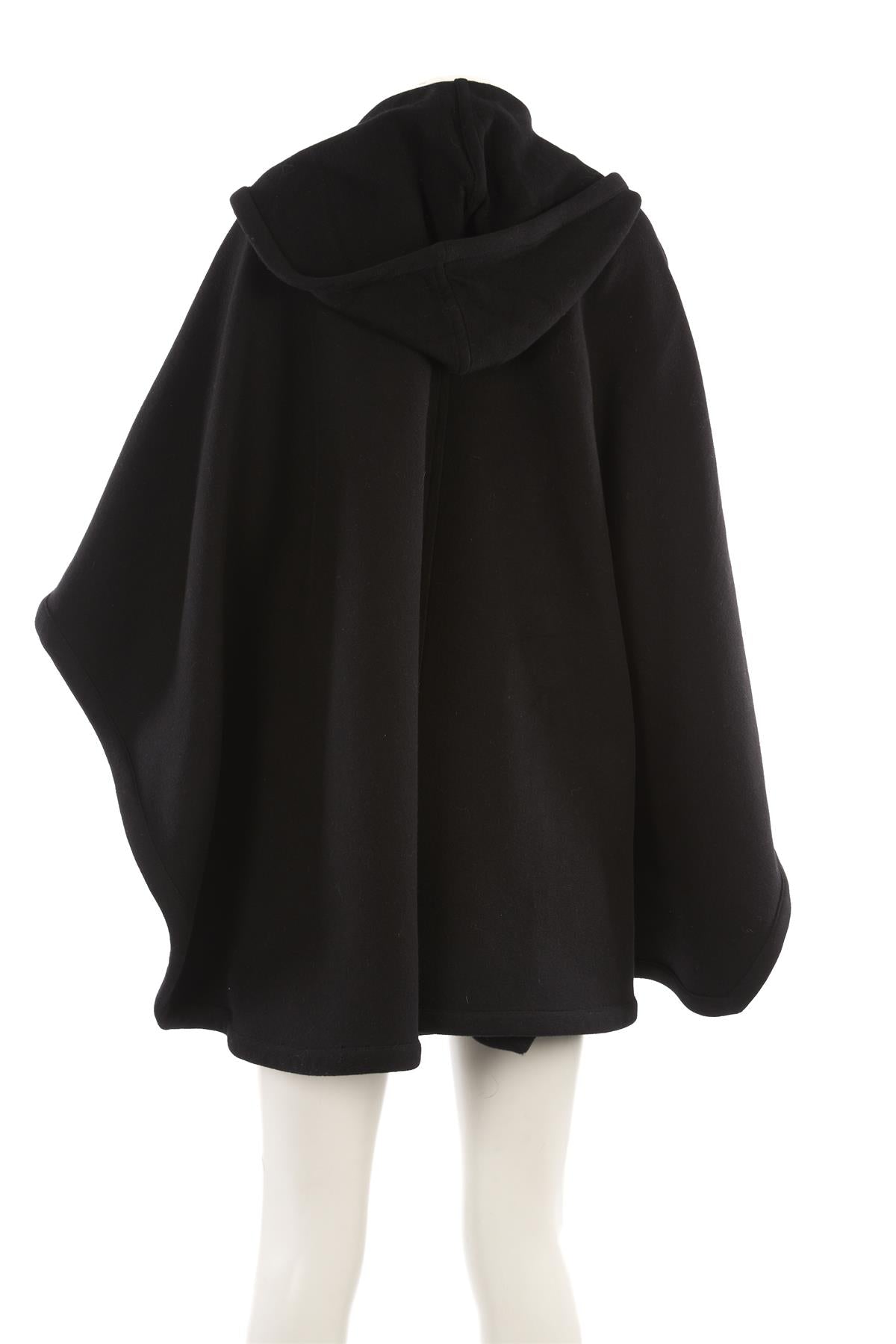 GIVENCHY BLACK WOOL CAPE FR 36 UK 8