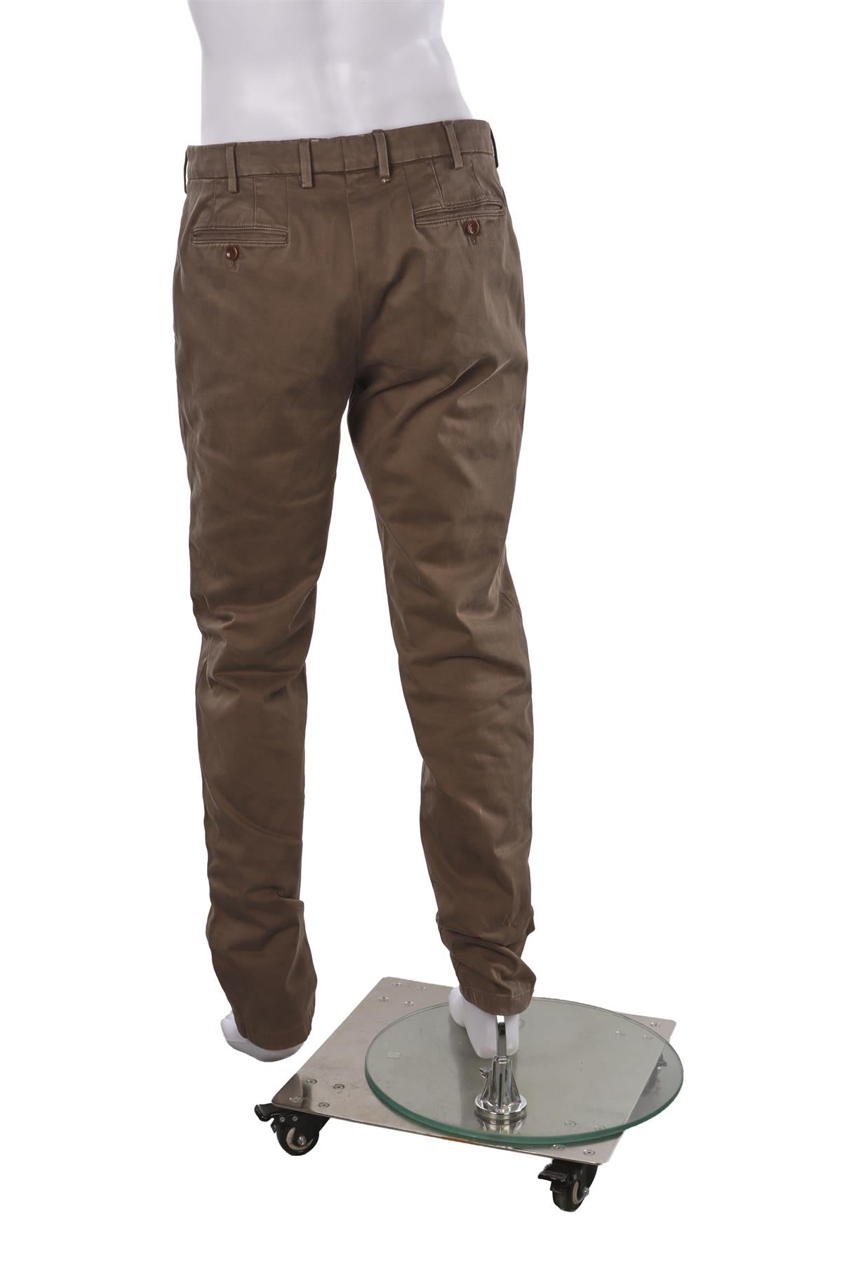 LORO PIANA GREEN MEN'S COTTON STRAIGHT LEG PANTS IT 50 UK 34 FR 42