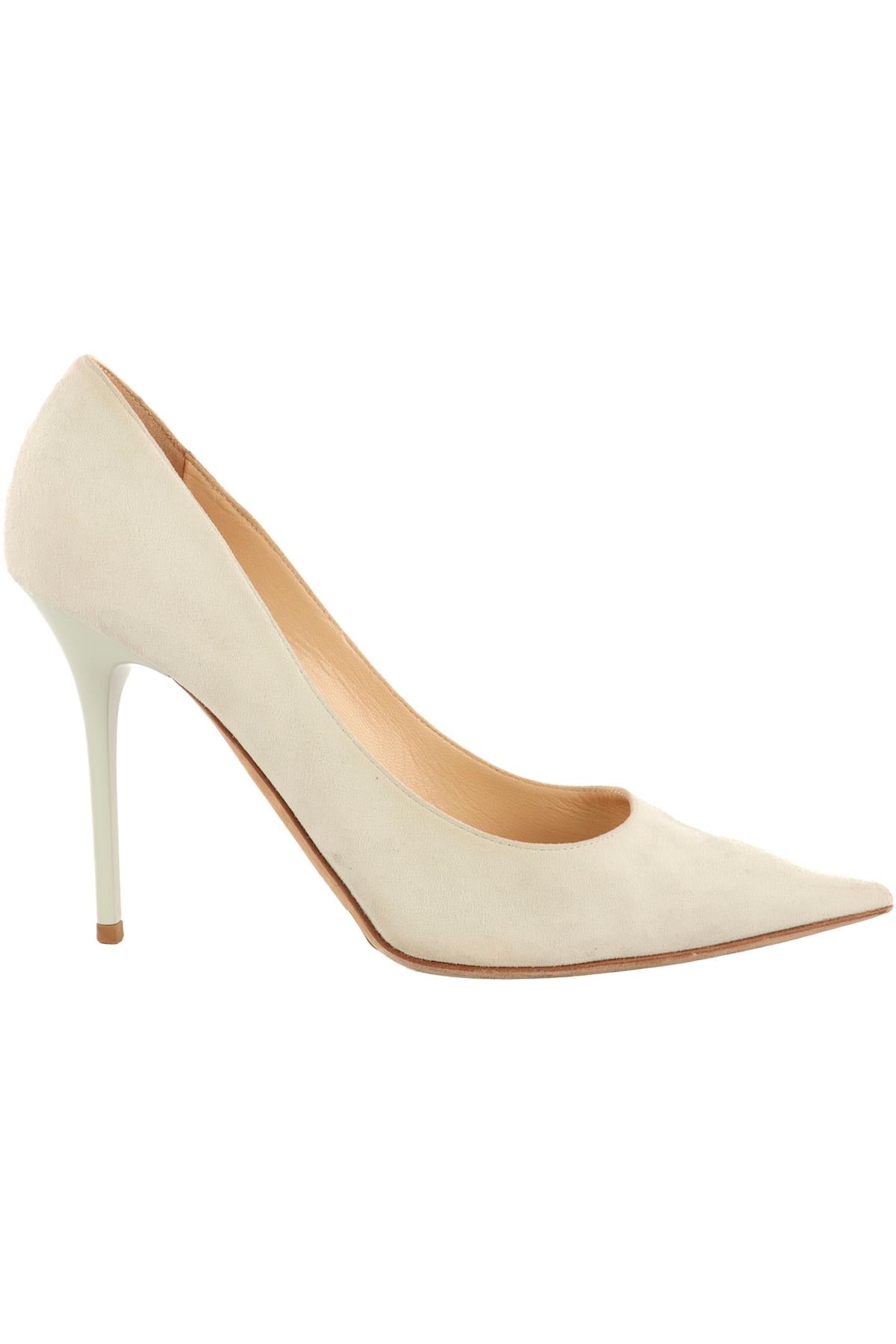 JIMMY CHOO GREEN SUEDE PUMPS EU 38 UK 5 US 8