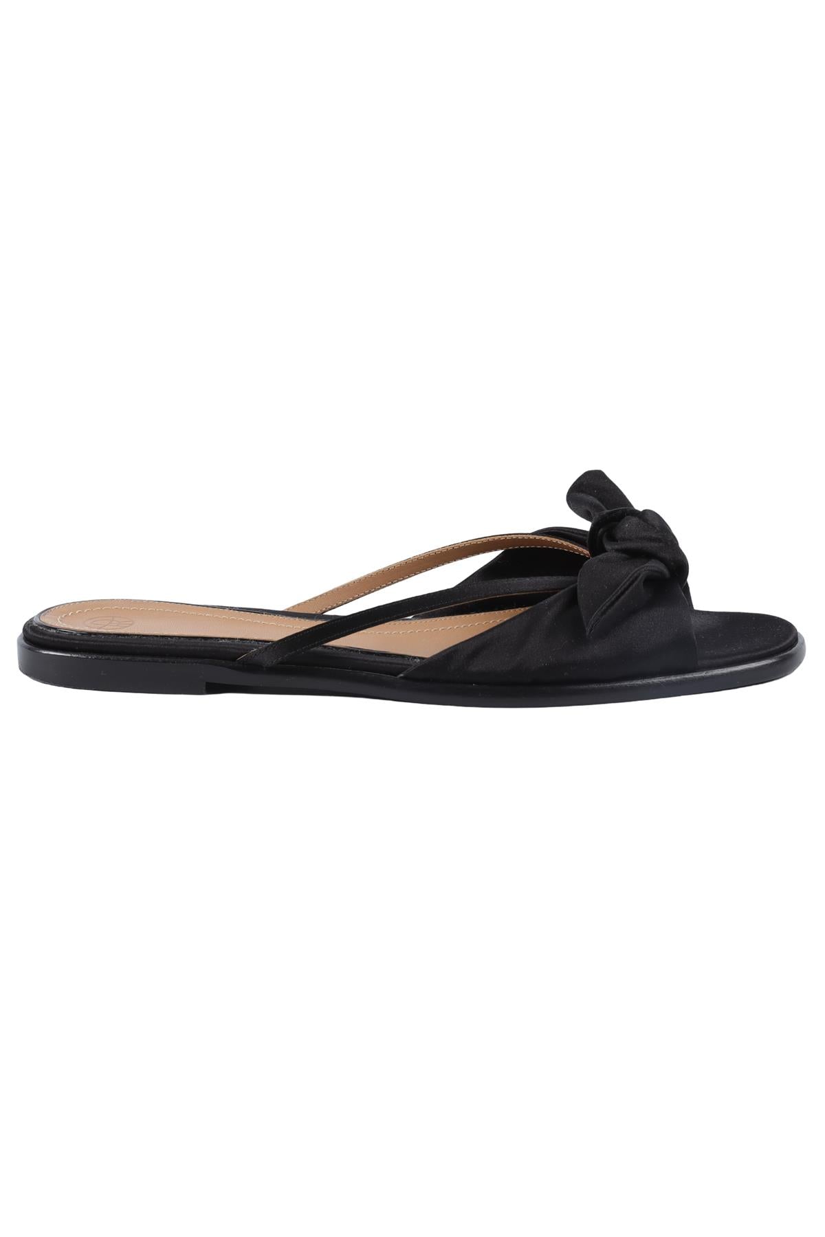 THE ROW BLACK APRIL SATIN SANDALS EU 39 UK 6 US 9