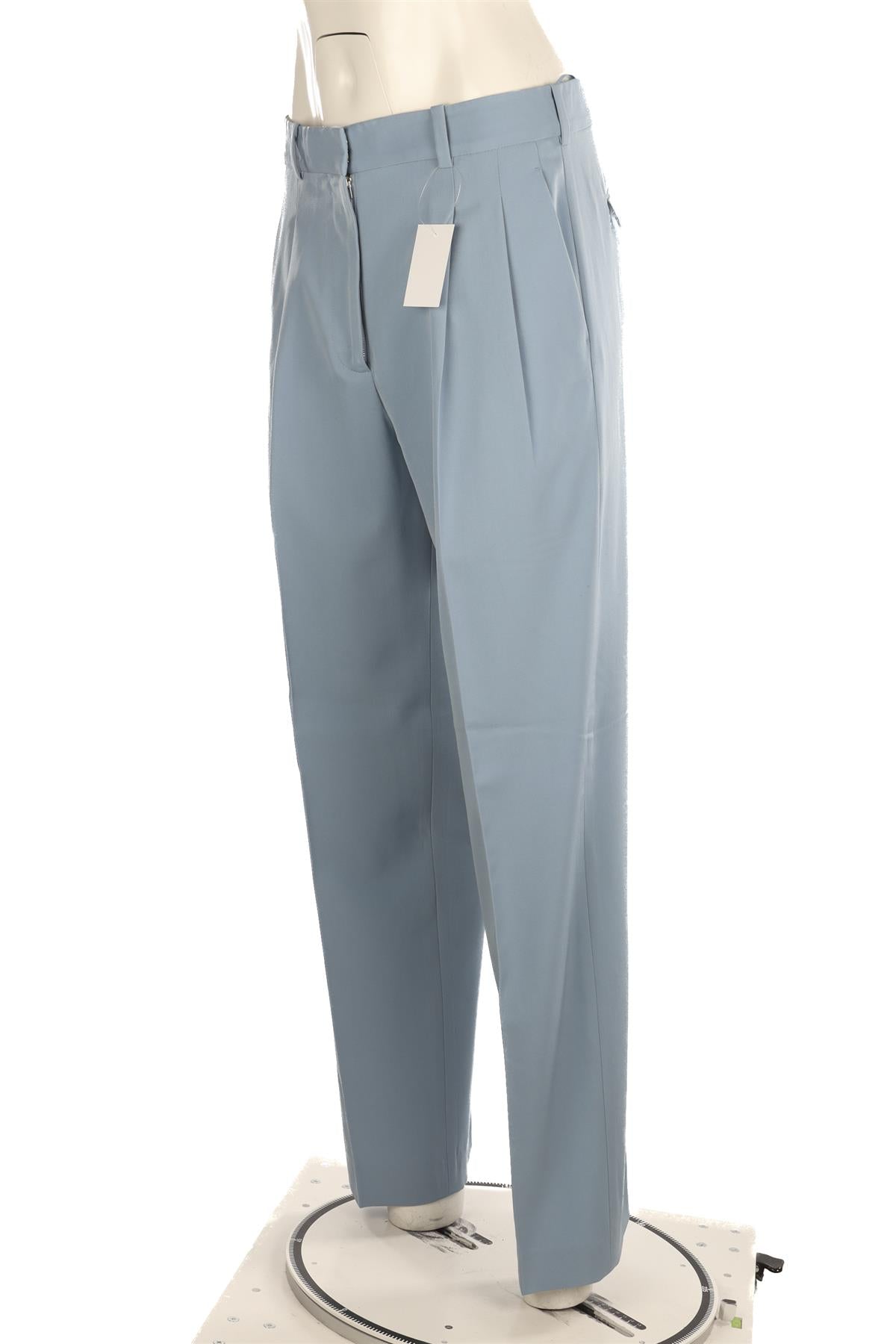 STELLA MCCARTNEY BLUE WOOL STRAIGHT LEG PANTS IT 44 UK 12