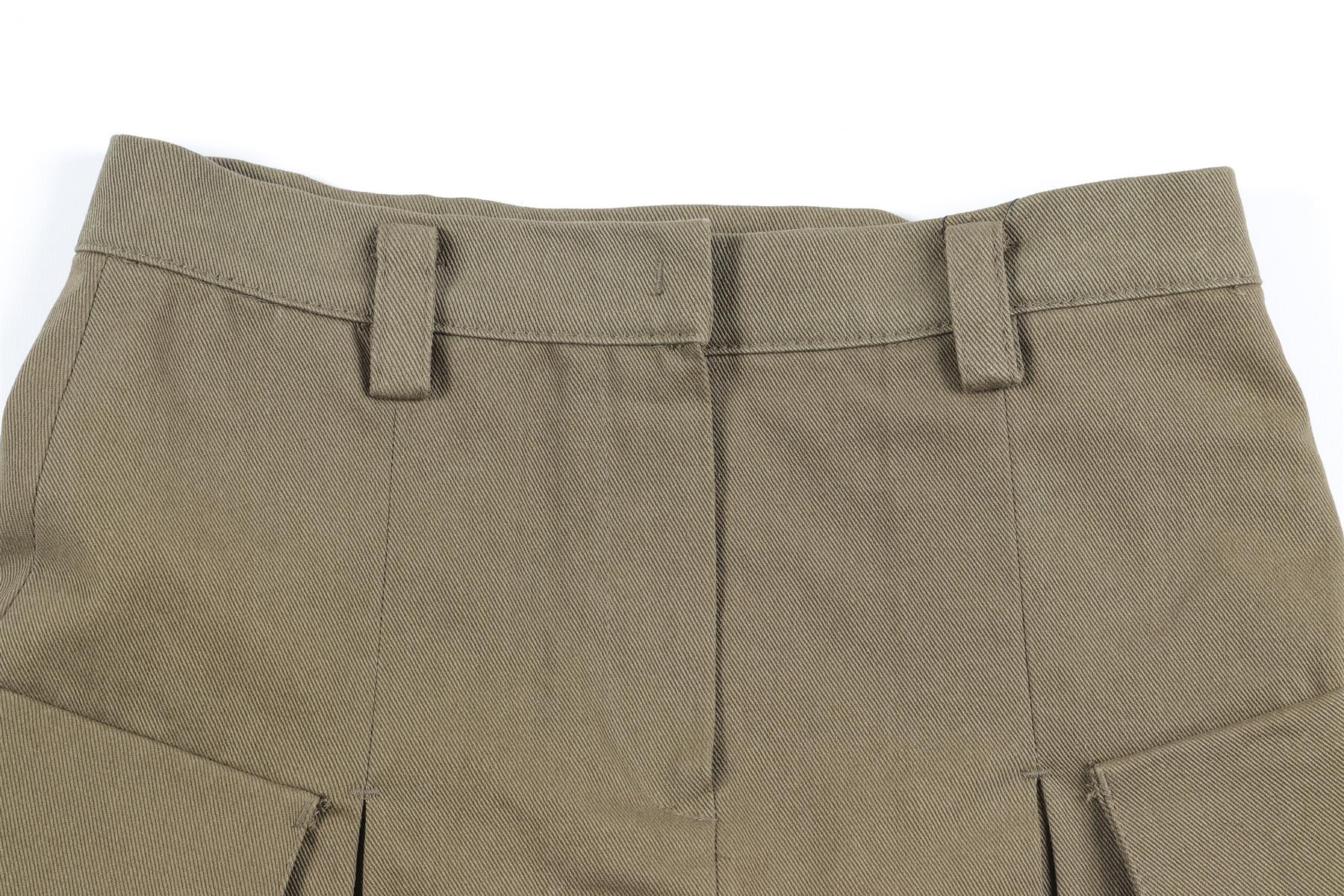 THE FRANKIE SHOP GREEN COTTON MINI SKIRT XSMALL