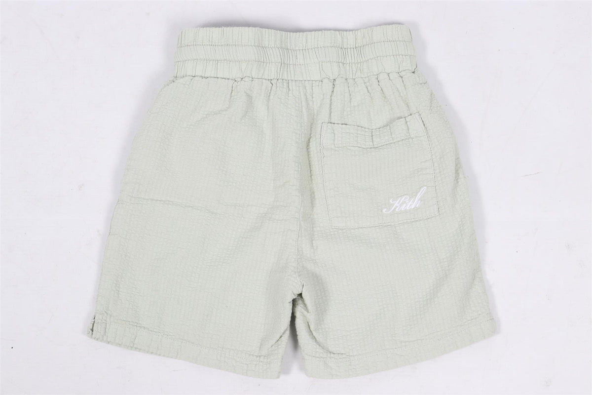 KITH GREEN KIDS BOYS COTTON SHIRT AND SHORTS SET 6-7 YEARS