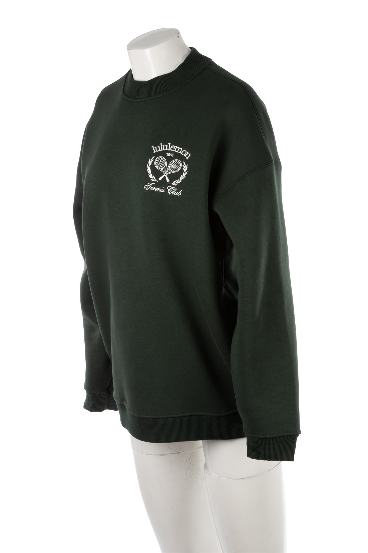 LULULEMON GREEN COTTON SWEATSHIRT MEDIUM