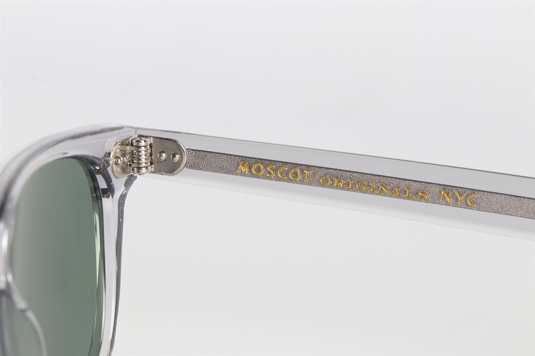 MOSCOT CLEAR SQUARE FRAME ACETATE SUNGLASSES