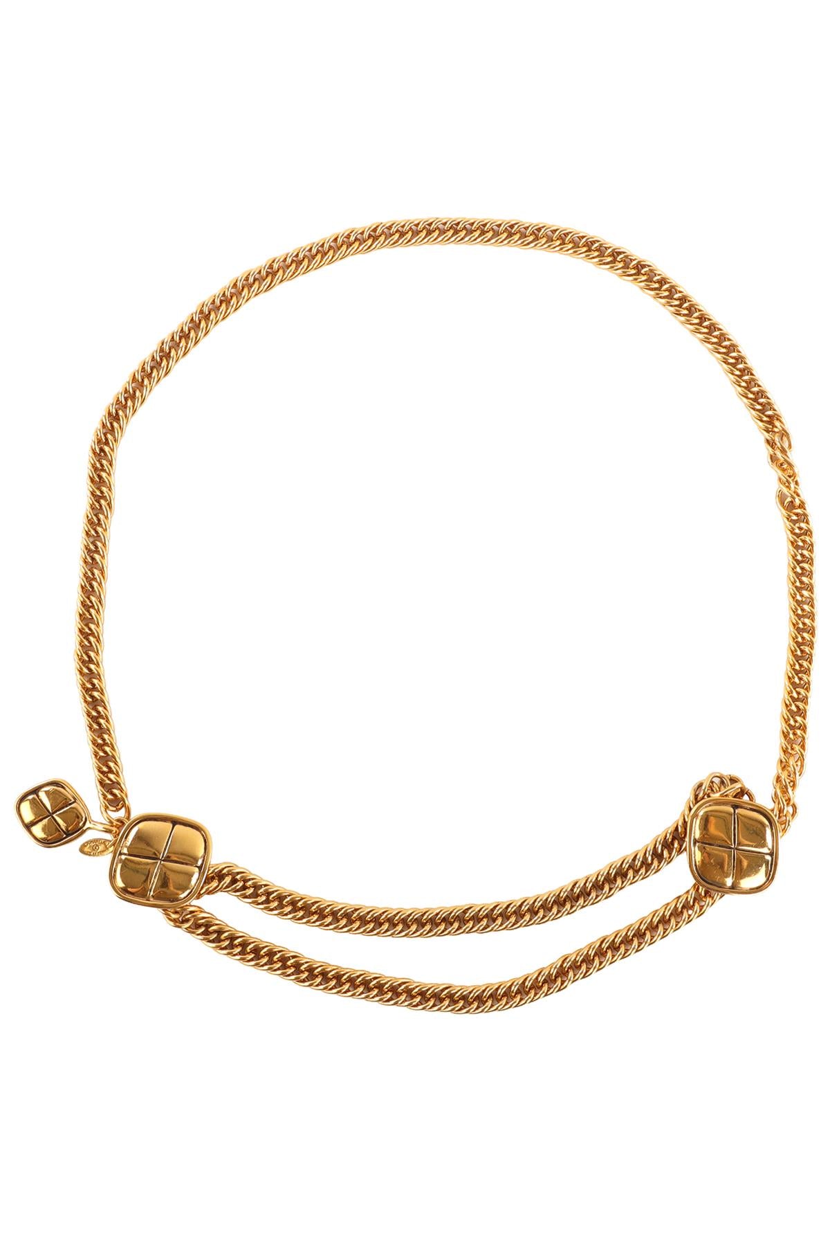 CHANEL GOLD 1980'S GOLD TONE CHAIN WAIST BELT