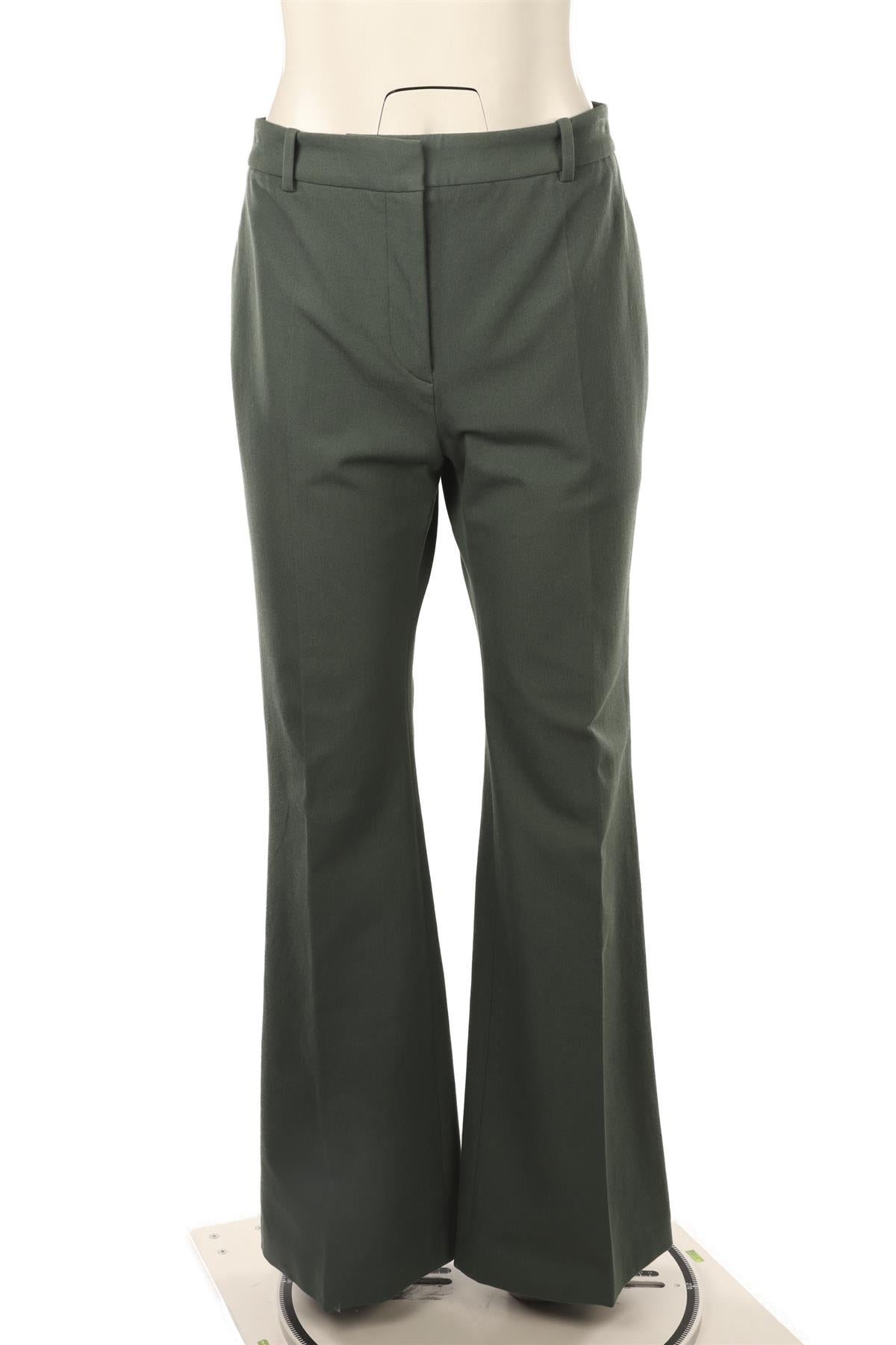 JOSEPH GREEN COTTON WIDE LEG PANTS FR 44 UK 16