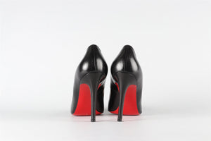 CHRISTIAN LOUBOUTIN BLACK LEATHER PUMPS EU 37.5 UK 4.5 US 7.5