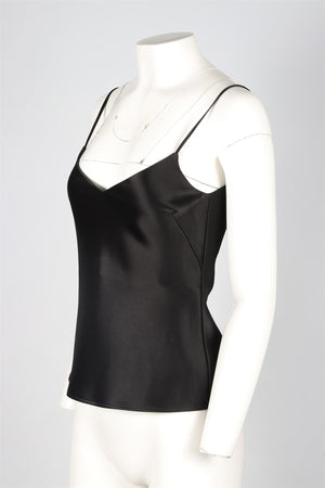 GALVAN LONDON BLACK SATIN TOP UK 8